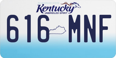 KY license plate 616MNF