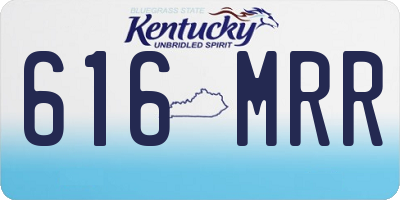 KY license plate 616MRR