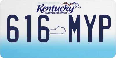 KY license plate 616MYP