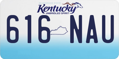 KY license plate 616NAU