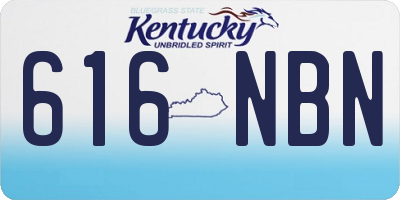 KY license plate 616NBN