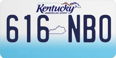 KY license plate 616NBO