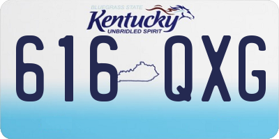 KY license plate 616QXG