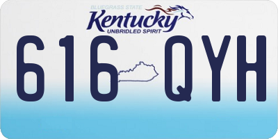 KY license plate 616QYH