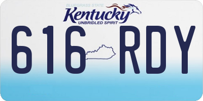 KY license plate 616RDY