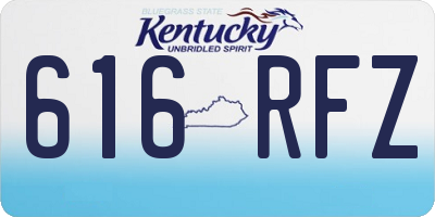 KY license plate 616RFZ