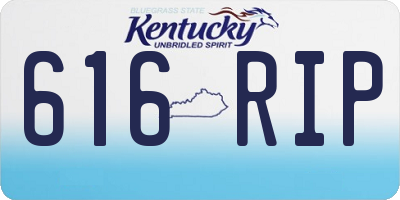 KY license plate 616RIP