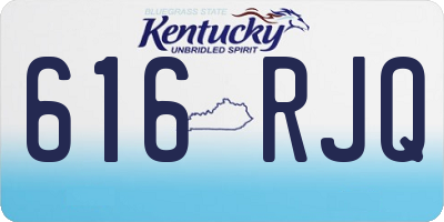 KY license plate 616RJQ
