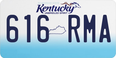 KY license plate 616RMA