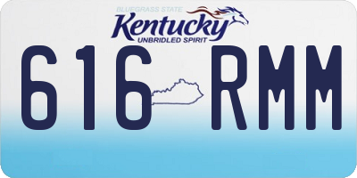 KY license plate 616RMM