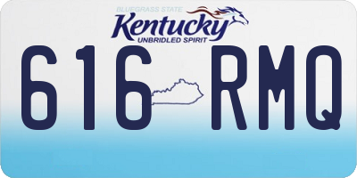 KY license plate 616RMQ