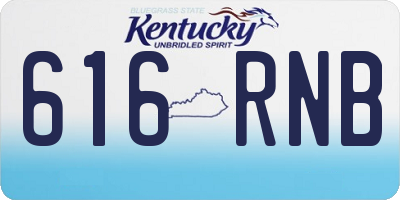 KY license plate 616RNB