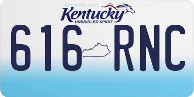 KY license plate 616RNC