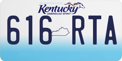 KY license plate 616RTA