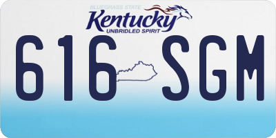 KY license plate 616SGM