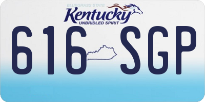 KY license plate 616SGP