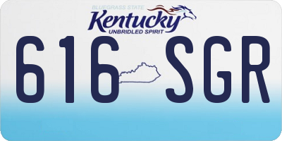 KY license plate 616SGR