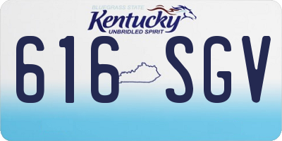 KY license plate 616SGV