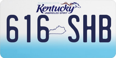 KY license plate 616SHB