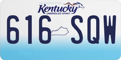 KY license plate 616SQW