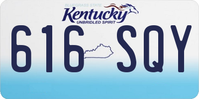 KY license plate 616SQY