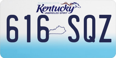 KY license plate 616SQZ