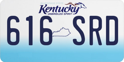 KY license plate 616SRD