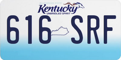 KY license plate 616SRF