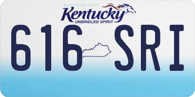 KY license plate 616SRI