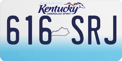 KY license plate 616SRJ