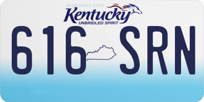KY license plate 616SRN