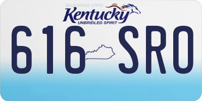 KY license plate 616SRO