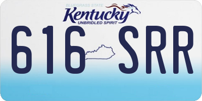 KY license plate 616SRR