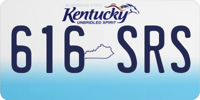 KY license plate 616SRS