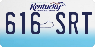 KY license plate 616SRT