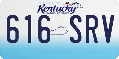 KY license plate 616SRV