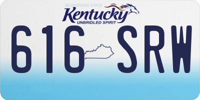 KY license plate 616SRW