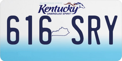 KY license plate 616SRY