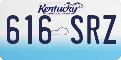 KY license plate 616SRZ