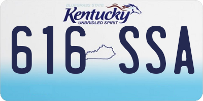 KY license plate 616SSA