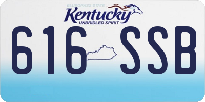 KY license plate 616SSB