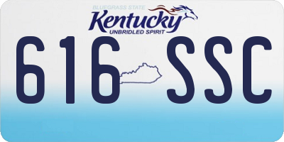 KY license plate 616SSC