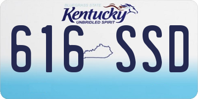 KY license plate 616SSD
