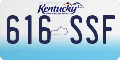 KY license plate 616SSF