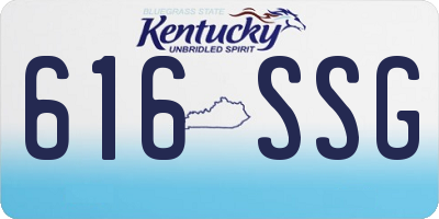 KY license plate 616SSG