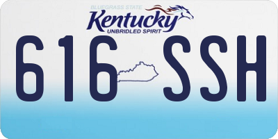 KY license plate 616SSH