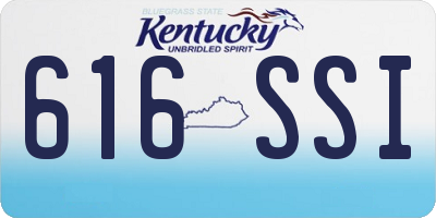 KY license plate 616SSI
