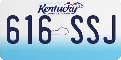 KY license plate 616SSJ