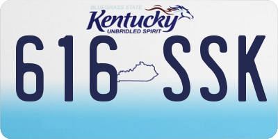 KY license plate 616SSK