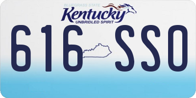 KY license plate 616SSO